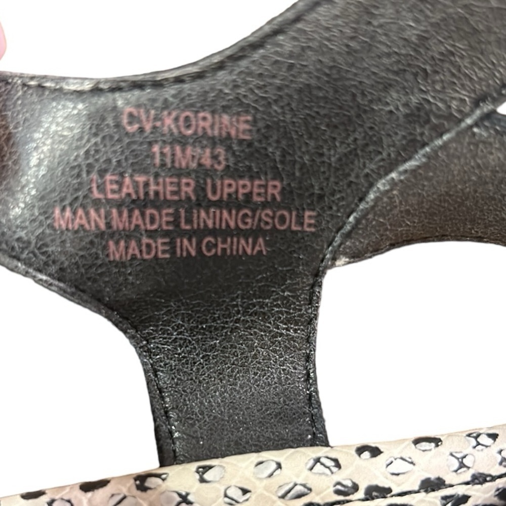 Crown Vintage Black Leather Korine Platform Sandal Women’s  Size 11 - Picture 8 of 11